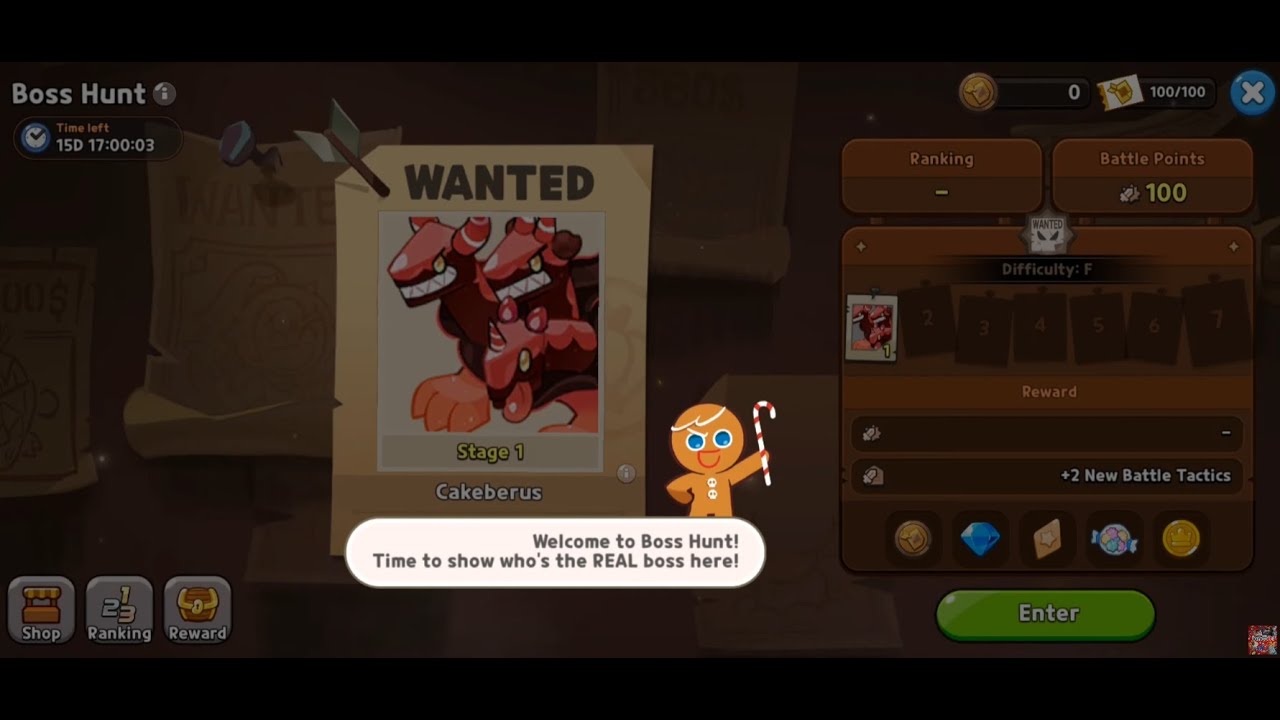 New Feature: Boss Hunt & Shop (Difficulty F Complete) - Cookie Run Kingdom