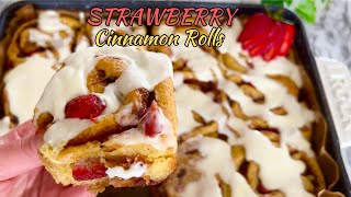 The BEST Strawberry Cinnamon Rolls | Soft, Fluffy, and Gooey Cinnamon Rolls Recipe screenshot 4