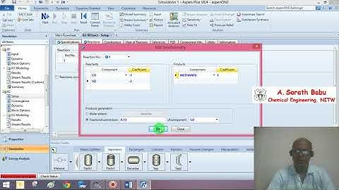 Lecture 19: Performing Material and Energy balances for a flowsheet 1 in Aspen