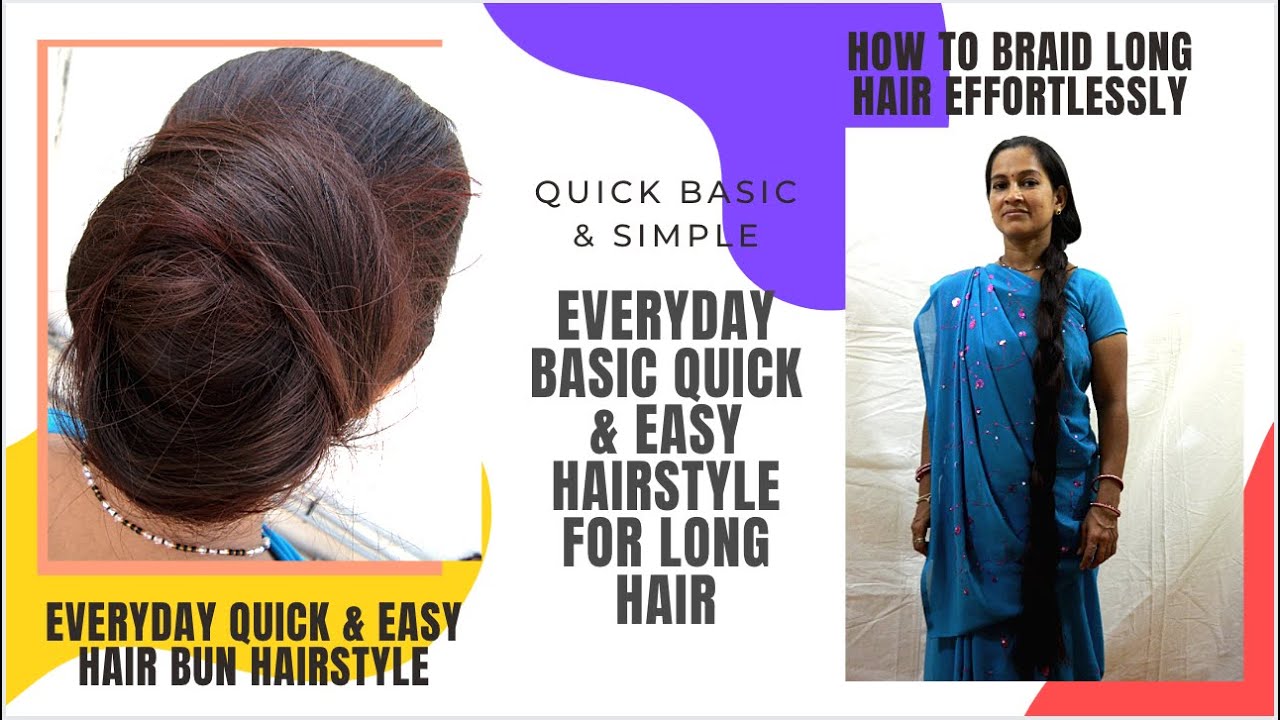 Everyday Quick & Easy Loose Hair Bun How to Low Bun Hairstyle DIY