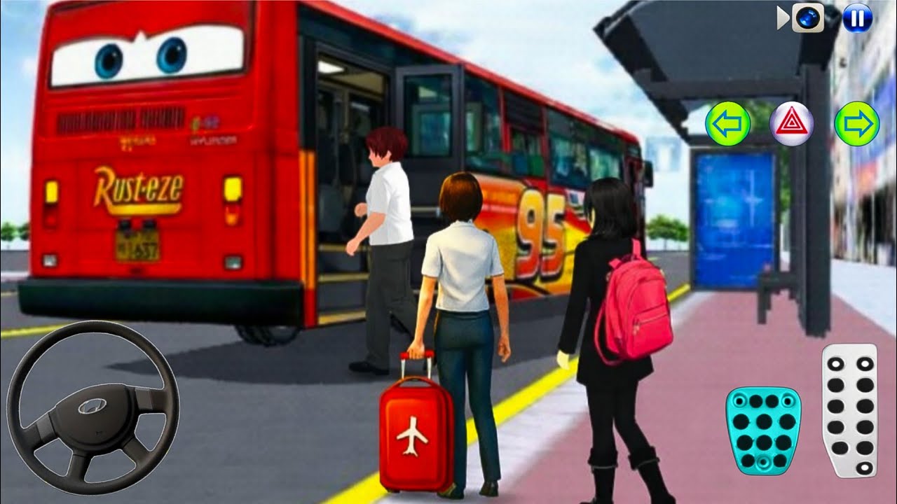  Realistic Bus Stop & Passenger Pickup Gameplay 🚍 || Android Gameplay 