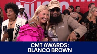 Blanco Brown on CMT Awards 2024 red carpet FOX 7 Austin