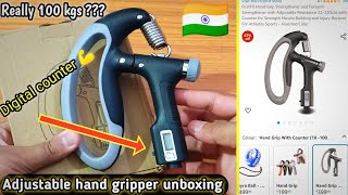 Unboxing First fit adjustable hand gripper (100 kg ) with digital counter | honest review in hindi