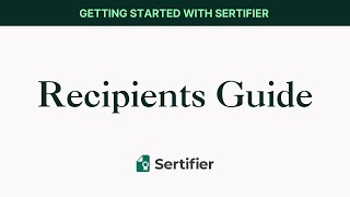 Sertifier | How to Add Recipients to Your Campaign