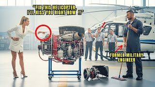 “Fix this helicopter, I’ll kiss you right now” — CEO Mocked the Single Dad Janitor Before Everyon