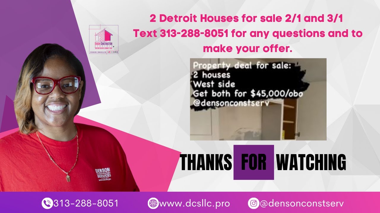 Two Detroit Houses for sale for $45,000 / obo (SOLD)