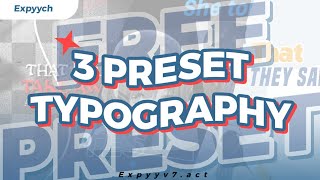 Download lagu 3 Preset Typography || Free Project File [Alight Motion]