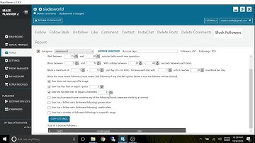 How to use the Instagram Block Followers tool in Mass Planner 2