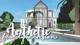 Bloxburg Aesthetic Family Mansion 61k Youtube - aesthetic family house bloxburg