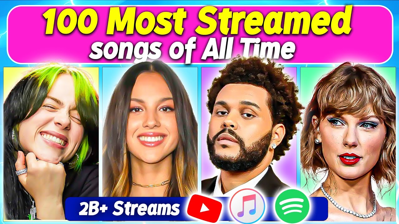 100 Most Streamed songs of All Time 🎶 | Spotify, iTunes, YT Music | Try ...