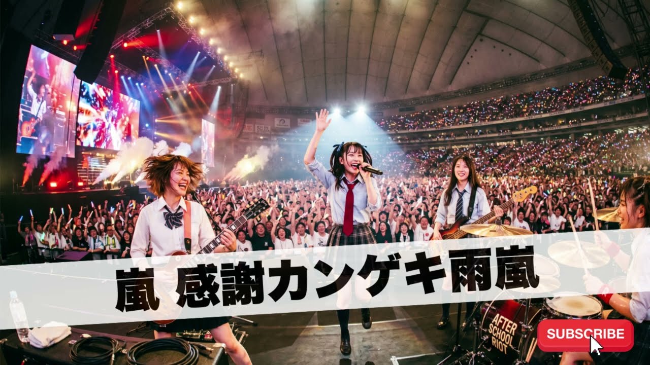 嵐 感謝カンゲキ雨嵐｜Japanese Girls AI Rock Band｜邦楽カバー - YouTube