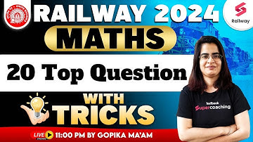 RRB Technician 2024 Maths | Most Expected Questions | Maths Tricks By Gopika Ma