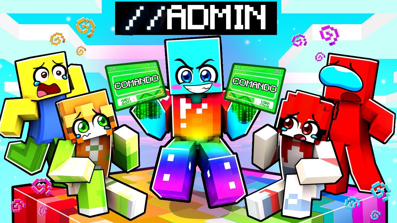 Usé COMANDOS de ADMINISTRADOR en Un Bloque OP en Minecraft!