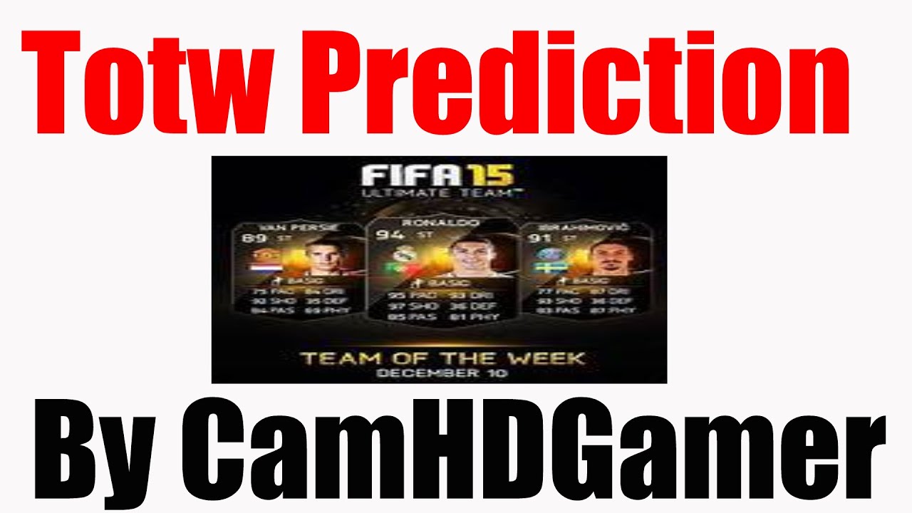 FIFA 15 Totw Predictions Week 15