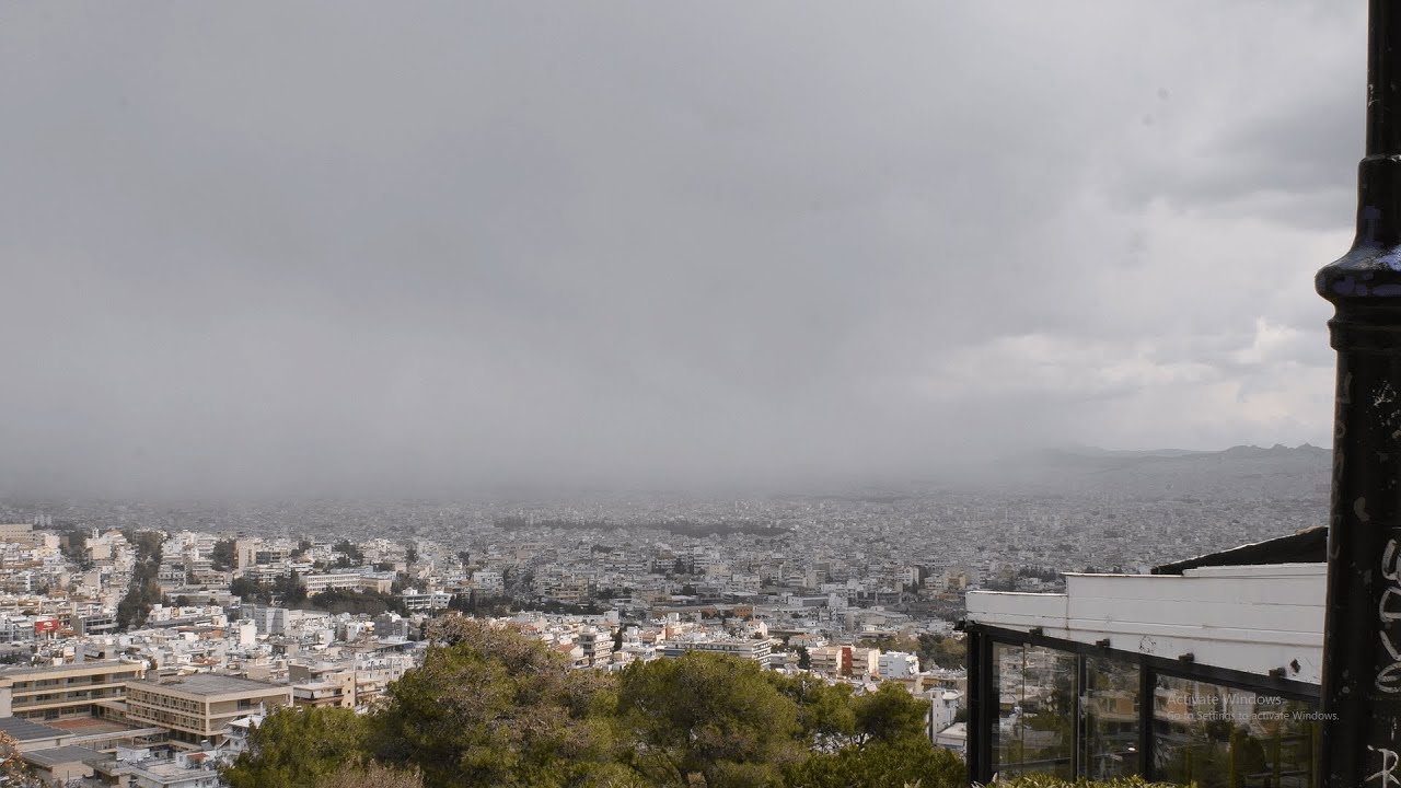 Snowfall at west Athens, Greece 25/03/2021 // Χιονόπτωση στην δυτική Αθήνα.