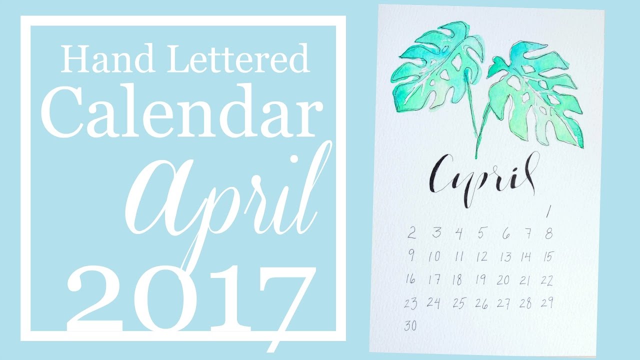 Monstera Leaf Calendar | April 2017