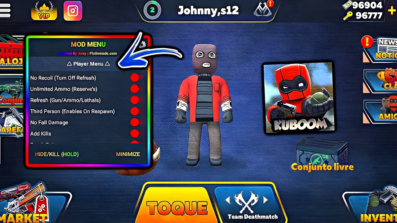 Mod Menu for Kuboom Latest Version 7.56 Kuboom Hack Mod