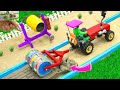 diy tractor making asphalt road new technology | diy mini construction machine | @SunFarming