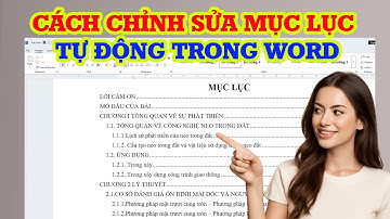 Cách chỉnh sửa mục lục tự động trong Word siêu đơn giản