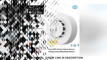 Tuya WiFi Smoke Alarm Temperature and Humidity Sensor Smoke Detector Fire Protection Alarm Smokehous