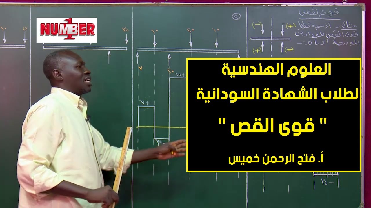 الهندسية | الهندسة المدنية - قوى القص | أ. فتح الرحمن خميس | حصص الشهادة السودانية