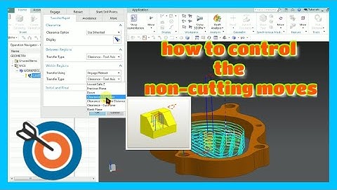 NX CAM non cutting moves optimization tutorial -siemens NX10
