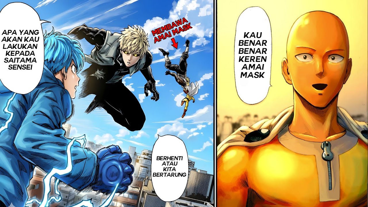 Блю злится на Сайтаму и считает, что его действия подлы, потому что он помог Амаи Маску! (OPM 220)