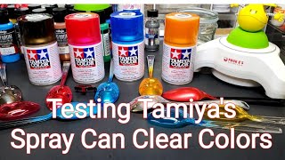 Testing Tamiya Spray Can Clear Colors  Are They The Same As Airbrushing? Let's See..
