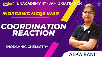 IIT JAM 2025 | Inorganic MCQs War | Inorganic Chemistry | Coordination Reaction |Alka Rani