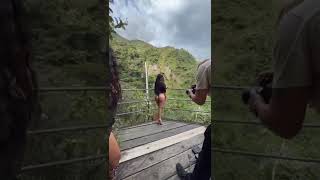 Latina Model Girl posing front of a Waterfall #shorts #davidmichigan #modeling #shooting #waterfall