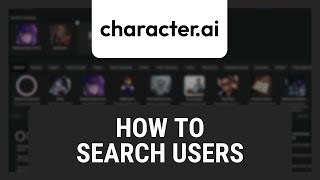 How To Search Users on Character.AI
