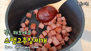 [스팸 고추장찌개] 밥한공기 추가요~ | 세상쉬운 고추장찌개 Spam Gochujang stew