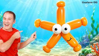¿Decoración marina? ¡Haz esta ESTRELLA DE MAR que sorprenderá a todos! 😱  FIGURAS CON GLOBOS 😁🎈