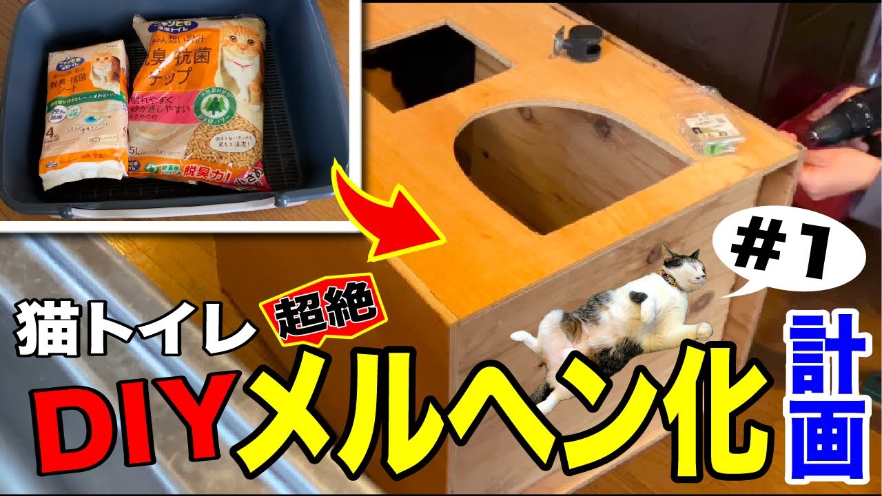 【猫トイレ革命】これトイレ?!と言わせたい!!極限までトイレ感を排除した猫トイレDIYプロジェクト!!