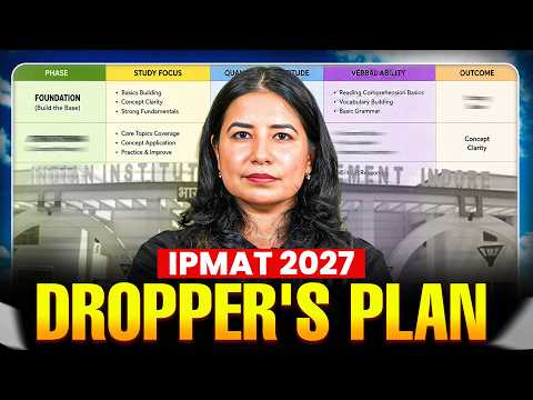 IPMAT 2027 Preparation for Droppers | Complete Study Plan to Crack IIM Indore