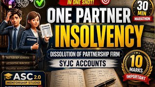 🔥 One Partner Insolvency in 30 Minutes | SYJC Accounts | Board Exam 2027