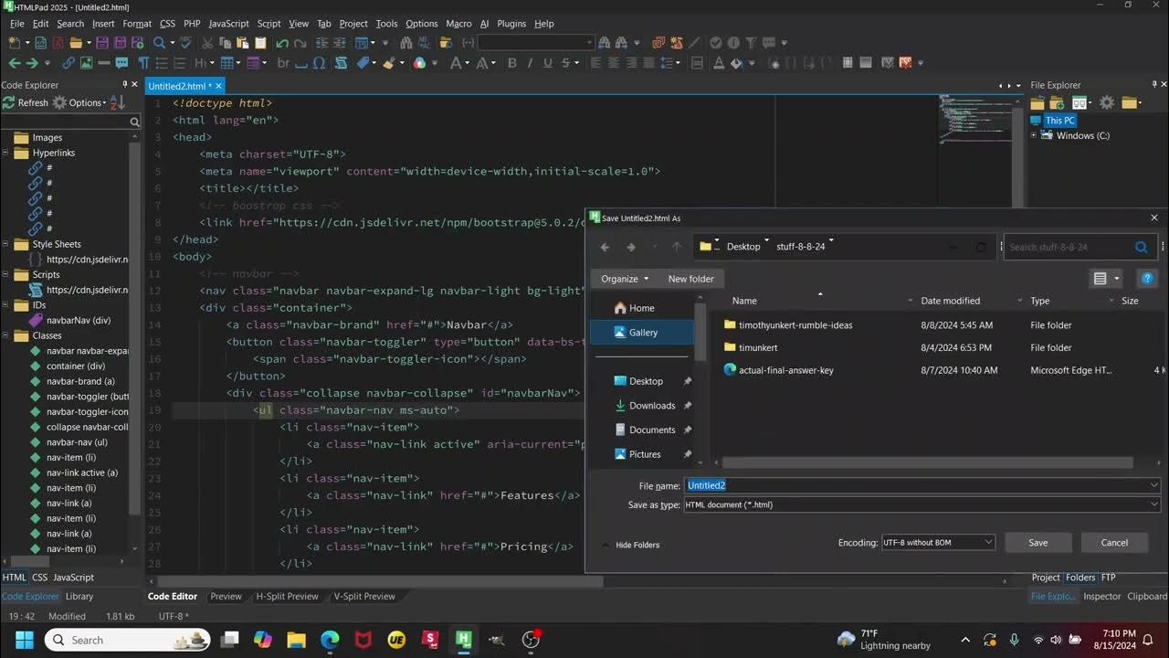 How to Create a Template in HTMLPad - YouTube