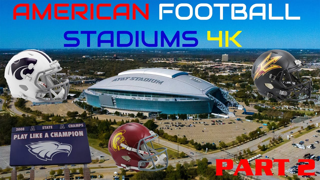 American Football Stadiums 4K Drone Video - PART 2