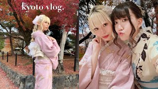 kyoto, japan vlog with aria saki! eating EVERYTHING in cute kimono 🍁👘