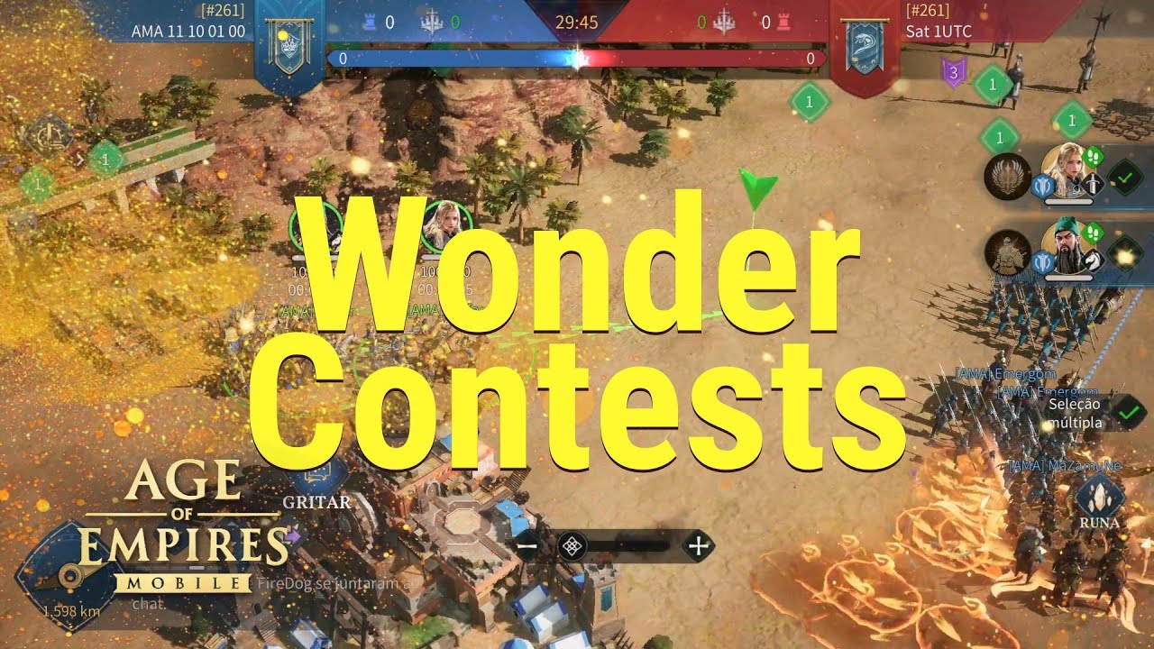 What is the "Wonder Contests" event like in Age Of Empires Mobile?