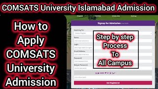 How to Apply Comsats University Islamabad Admission 2026 | COMSATS University Admission 2026