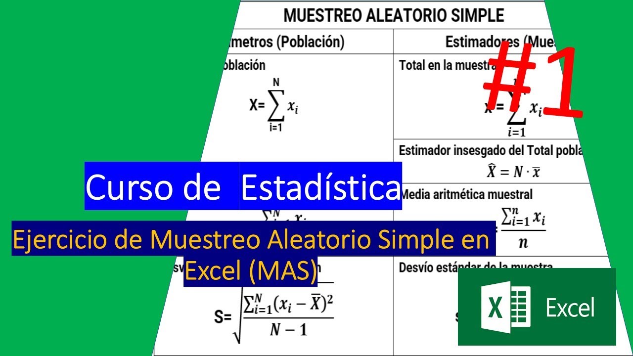 Ejercicio de Muestreo Aleatorio Simple en Excel (MAS)