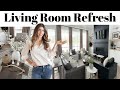 Living room makeover casual modern style  how to create a cozy home  living room refresh 2023