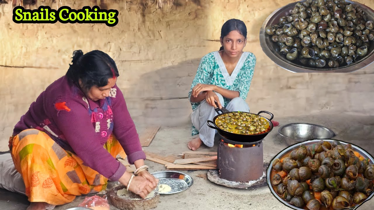 Tiny Snails Cooking | Nepal Rural Village Daily Routine | Organic Village Daily Cooking