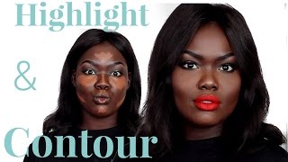 How To: Highlight and Contour Tutorial  2016 for Dark Skin || For Beginners