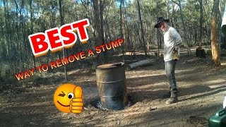 Tree Stump Burner, the easiest way to remove a stump.