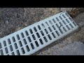 Catching gutters and channel drain to replace corrugated drainage system