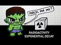 Simple Derivation of Radioactivity Exponential Decay Equation - A Level Physics