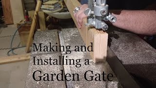 I made two garden gates for my mother, using pegged half-lap joints. This was made from 2x4 lumber and 3/8" dowels, and hung 