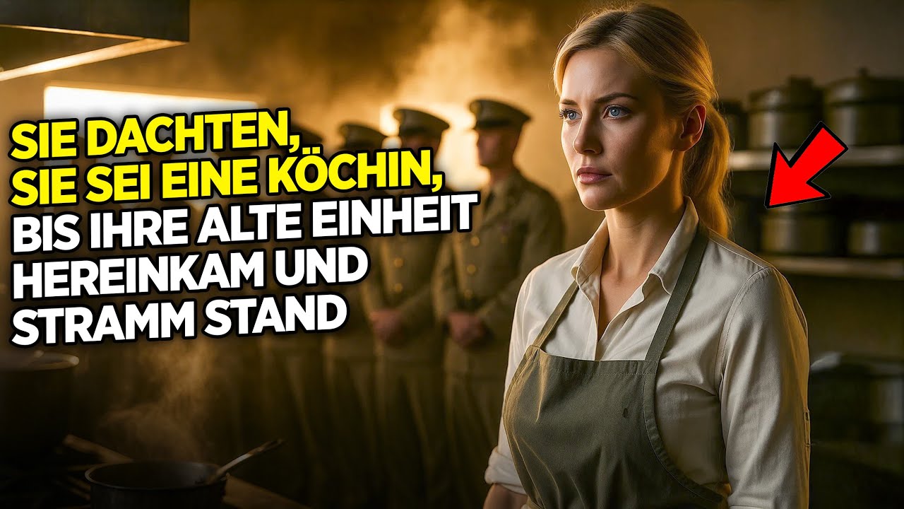 Sie hielten sie für die Köchin – bis ihre alte Einheit hereinkam und stramm salutierte